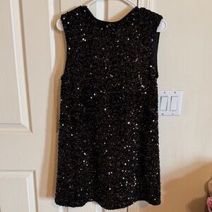 H&M Sequin Black Dress with Bow
